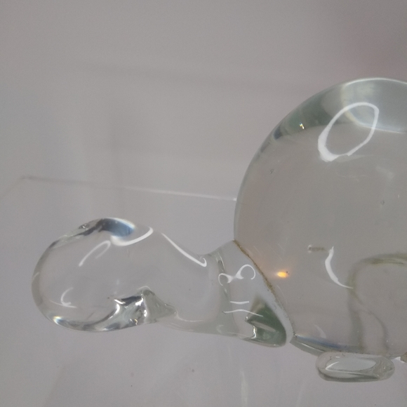 Crystal Turtle Figurine Paper Weight Art Glass - Picture 6 of 13
